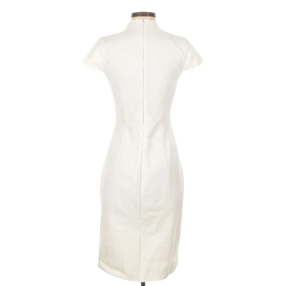 J Crew V Neck Bi Stretch Cotton Sheath Dress NWT Size 0 - Picture 3 of 8